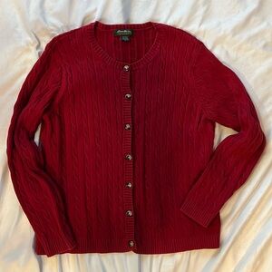 Eddie Bauer Cable Knit button-up cardigann